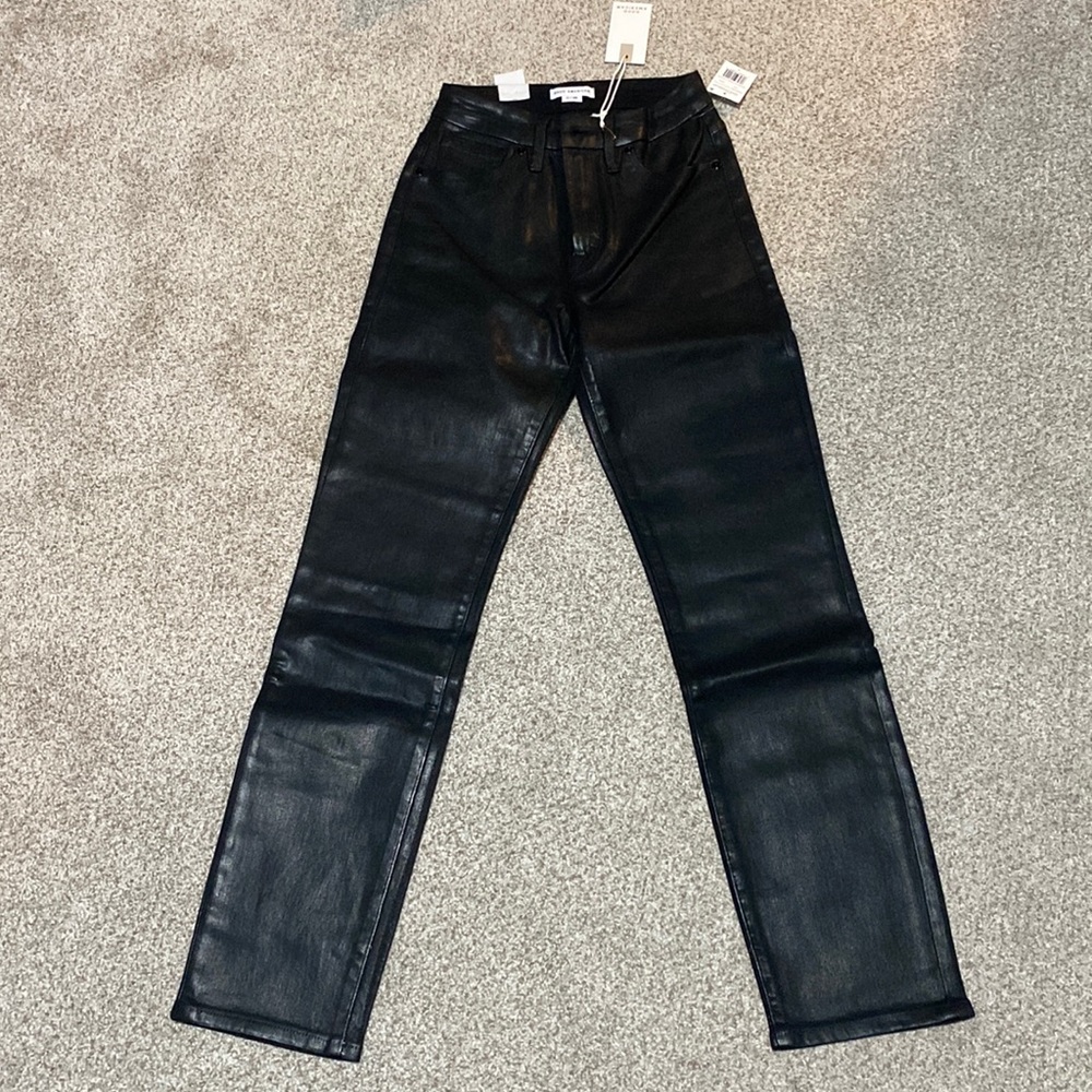 NWT Coated Black Jeans